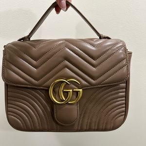 GG MARMONT MINI CROSSBODY HANDLE BAG